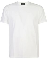 Zanone - T-Shirt Mit Rundem Ausschnitt - Lyst