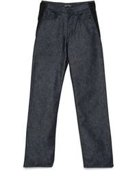 Mugler - Straight Jeans Met Veters - Lyst