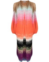 Maiami - Gradient-effect Chunky-knit Cardi-coat - Lyst