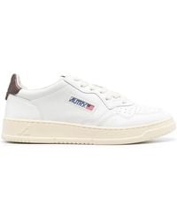 Autry - Weiße Leder Sneakers Mit Mandelspitze - Lyst