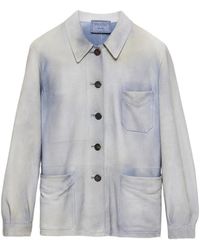 Prada - Suede Caban Jacket - Lyst