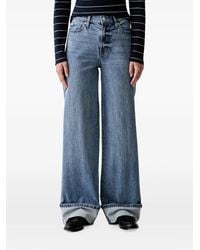 DKNY - Faded Wide-Leg Jeans - Lyst