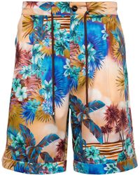Roberto Cavalli - Hawaii-Print Chino Shorts - Lyst