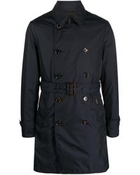 Moorer - Double-breasted Belted Trench Coat - Lyst