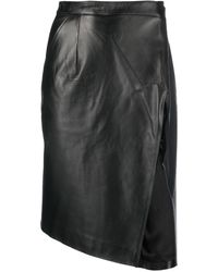 Vetements - Asymmetric Leather Skirt - Lyst