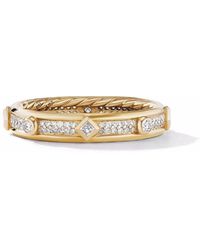 David Yurman - 18kt Yellow Gold Modern Renaissance Diamond Ring - Lyst