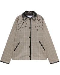 MSGM - Cappotto A Quadri - Lyst
