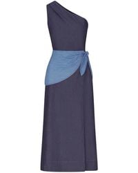 Simon Miller - Belem Chambray One-Shoulder Midi Dress - Lyst