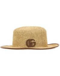 Gucci - Strohhut Mit Gg - Lyst