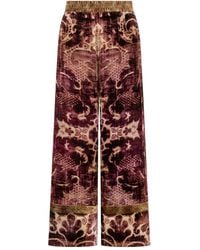 Pierre Louis Mascia - Damask-Print Velvet Trousers - Lyst