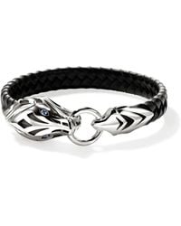 John Hardy - Sterling And Leather Naga Sapphire Bracelet - Lyst