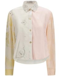 E.L.V. Denim - Emilie Floral Collar Shirt - Lyst