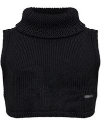 DSquared² - Turtleneck Cropped Vest - Lyst