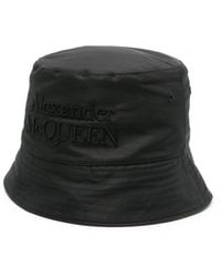 Alexander McQueen - Sombrero de pescador reversible con logo bordado - Lyst