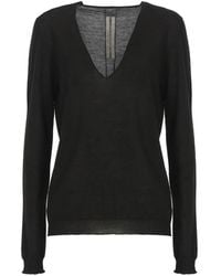 Rick Owens - Sweatshirt Mit V-Ausschnitt - Lyst