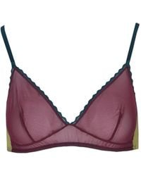 Laura Urbinati - Sheer Lace-Trim Bra - Lyst
