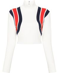 Gucci - Sylvie-web Knitted Cropped Top - Lyst