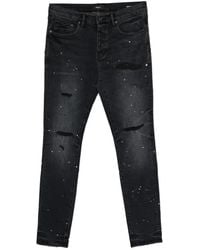 Purple Brand - P001 Reflective Paint Repair Skinny Jeans - Lyst