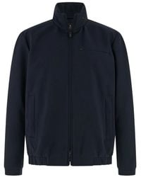 BOGGI - Zip Technical Fabric Bomber Jacket - Lyst