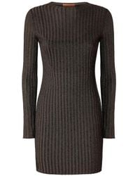 Missoni - Ribbed Viscose Lamé Mini Dress - Lyst