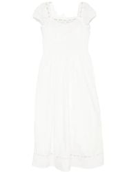 Posse - Veda Crochet-Trim Midi Dress - Lyst
