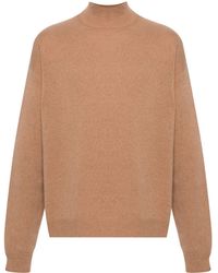 Balenciaga - Gerippter Pullover mit Stehkragen - Lyst
