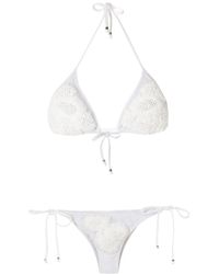 Amir Slama - Beaded Embroidery Bikini Set - Lyst