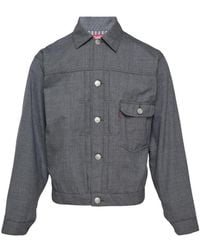 Junya Watanabe - Pleated-Back Button-Up Deniim Jacket - Lyst
