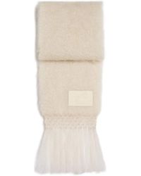 Jil Sander - Logo-Patch Fringed Scarf - Lyst