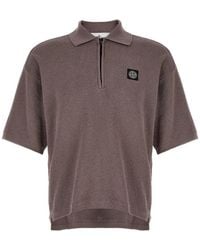 Stone Island - Polo À Patch Logo - Lyst