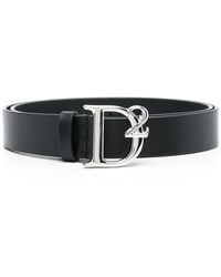 DSquared² - Ceinture En Cuir À Plaque Logo - Lyst