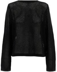 Allude - Geometric Openwork Sweater - Lyst