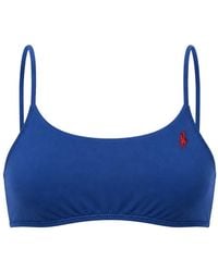 Polo Ralph Lauren - Logo-Embroidered Bikini Top - Lyst