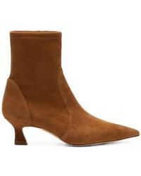 Stuart Weitzman - Vinnie Sculptural-Heel Ankle Boots - Lyst