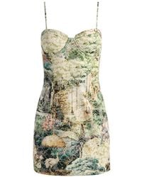 Alice + Olivia - Seamed Corset Mini Dress - Lyst
