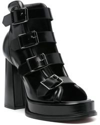 McQueen - Stiefeletten Mit Plateau - Lyst