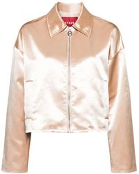 STAUD - Lennox Satin-Finish Jacket - Lyst