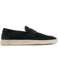 Officine Creative - Slip-On Suede Penny Loafers - Lyst