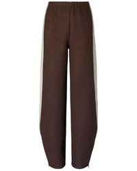 Tory Burch - Stripe Zip Japanese Jersey Trousers - Lyst