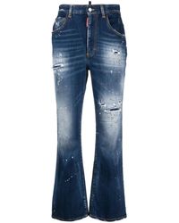 DSquared² - Ripped-detail Flared Jeans - Lyst
