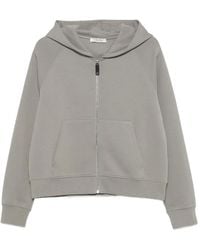 Max Mara - Hoodie Zippé À Logo Brodé - Lyst