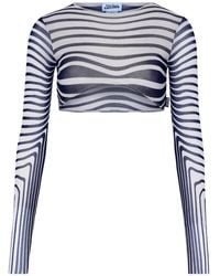 Jean Paul Gaultier - Long-Sleeves Morphing-Stripes Top - Lyst
