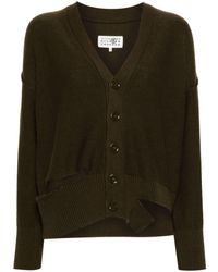 MM6 by Maison Martin Margiela - Cut-out Button-up Cardigan - Lyst