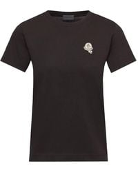 Moncler - Logo Patch Cotton T-Shirt - Lyst