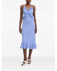Morgan - Ruffled Chain-Link Strap Midi Dress - Lyst