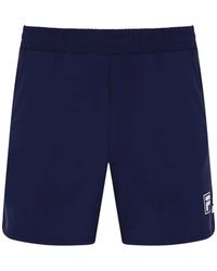 Fila - Short Fendu À Patch Logo - Lyst
