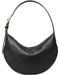 Tory Burch - T Monogram Balloon Small Pebble Shoulder Bag - Lyst