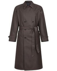 Giorgio Armani - Double-Breasted Belted Coat - Lyst