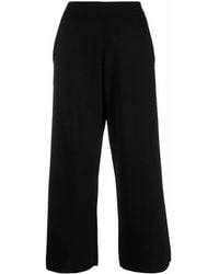 Allude - Cropped Wide-Leg Wool Trousers - Lyst