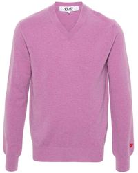 COMME DES GARÇONS PLAY - Logo-Appliqué Wool Jumper - Lyst